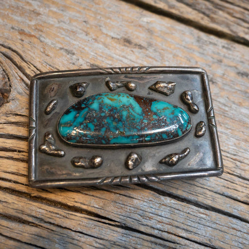 1930's Turquoise Belt Buckle ACCESSORIES - Additional Accessories - Buckles misc