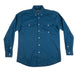 Roper Men's Solid Navy Stretch Poplin Button Down Shirt MEN - Clothing - Shirts - Long Sleeve Roper Apparel & Footwear
