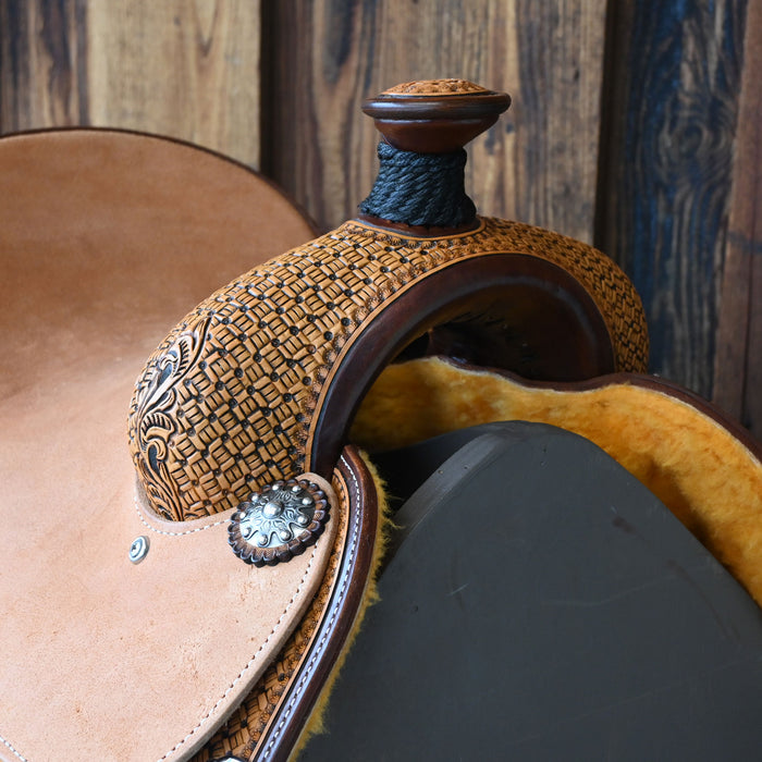 13.5" MARTIN JOE BEAVER CALF ROPING SADDLE Saddles - New Martin Saddlery