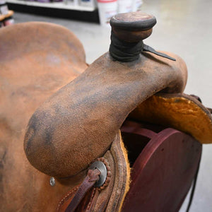 14.5" USED TESKEY'S STRIP DOWN RANCH SADDLE