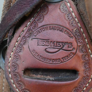 14.5" USED TESKEY'S STRIP DOWN RANCH SADDLE