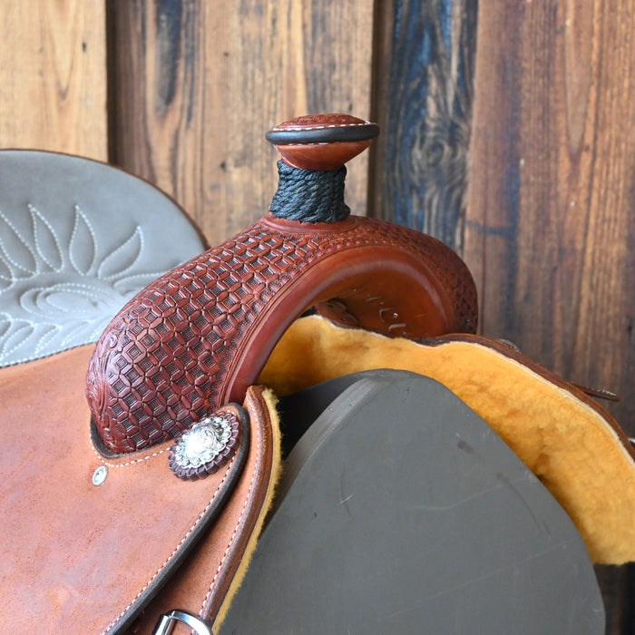 14.5" MARTIN JOE BEAVER CALF ROPING SADDLE Saddles - New Martin Saddlery