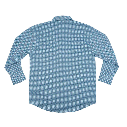 Panhandle Slim Men's Western Blue Geo Snap Shirt KIDS - Boys - Clothing - Shirts - Long Sleeve Shirts Panhandle