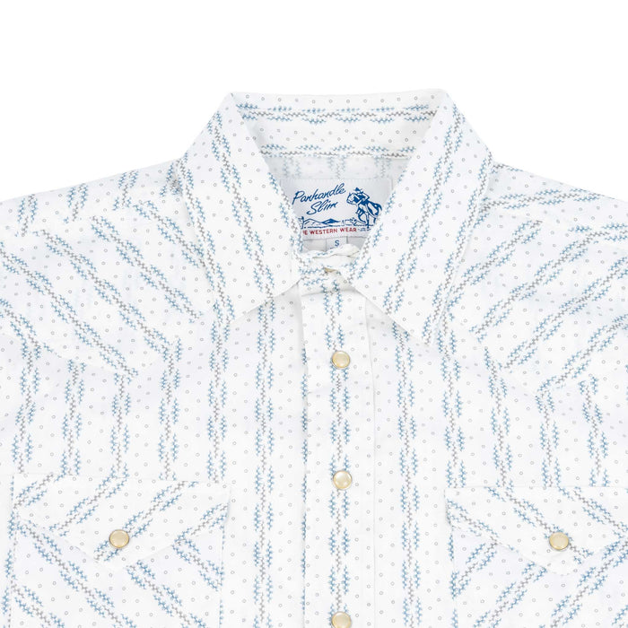 Panhandle Slim Men's Geo Print White Snap Shirt MEN - Clothing - Shirts - Short Sleeve Panhandle