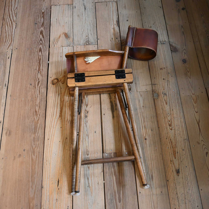Tooled Leather Folding Director's Chair