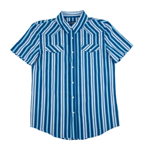 Panhandle Slim Men's Western Blue Stripe Snap Shirt MEN - Clothing - Shirts - Short Sleeve Panhandle
