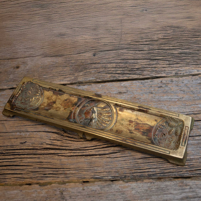 1920's - 30's Brass Indian Chief Pen Tray Collectibles MISC