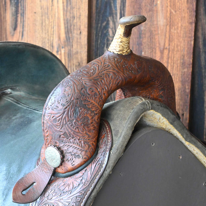 14.5" USED CIRCLE Y BOB MARSHALL TREELESS BARREL SADDLE