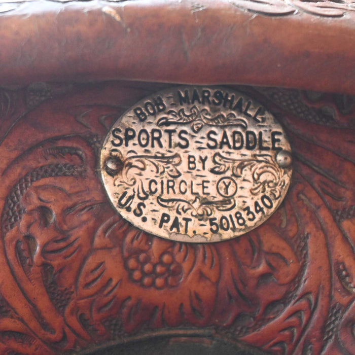 14.5" USED CIRCLE Y BOB MARSHALL TREELESS BARREL SADDLE