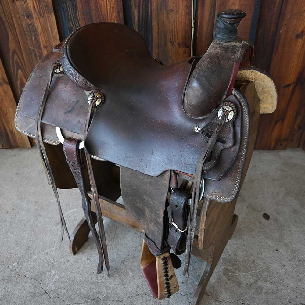 15.5" USED TRENT WARD RANCH SADDLE Saddles Trent Ward   