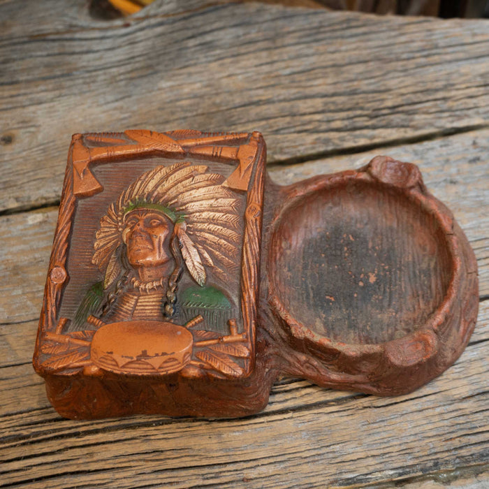 1940's - 50's Syroco Indian Chief Ashtray Collectibles misc
