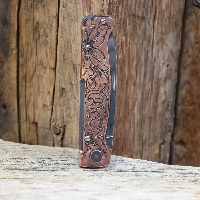 Kamphaus Copper Engraved Boker Pocket Knife