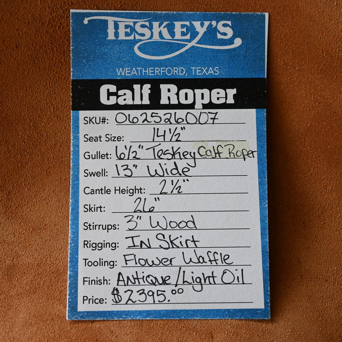 14.5" TESKEY'S CALF ROPING SADDLE