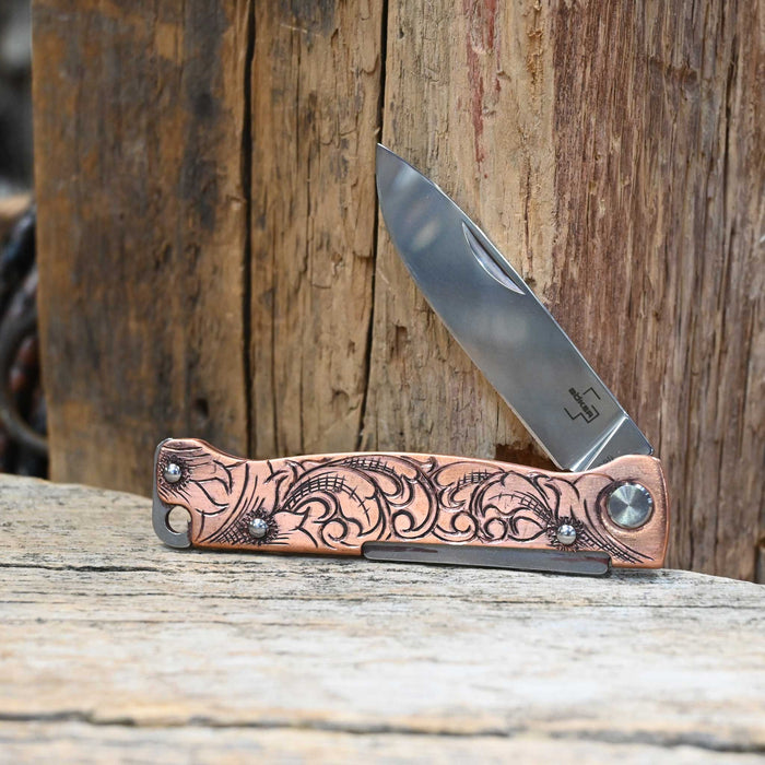 Kamphaus Copper Engraved Boker Pocket Knife