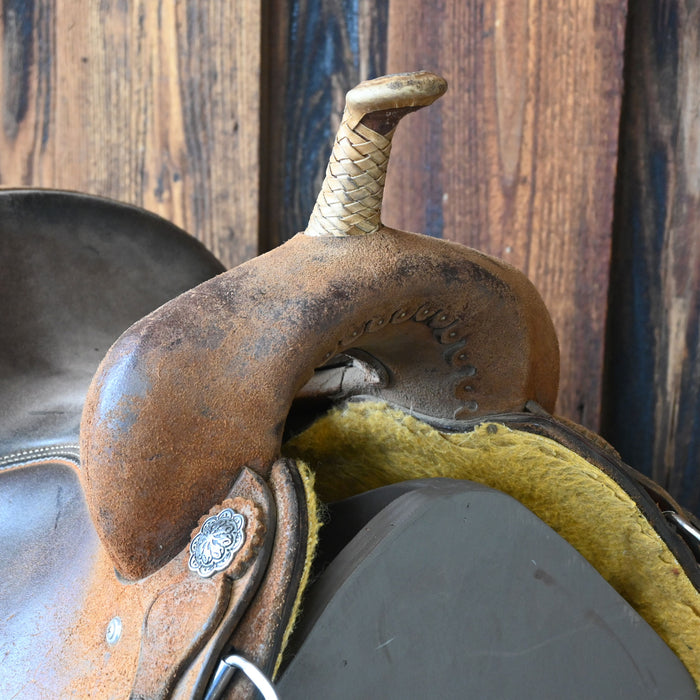 13.5" USED SHARIN HALL BARREL SADDLE Saddles - Used Sharin Hall