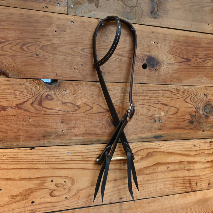 Casey Tew Dark Oiled Single Ear Headstall Tack - Headstalls Casey Tew