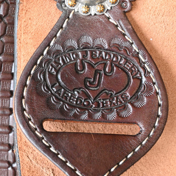 14" USED FLYING J TEAM ROPING SADDLE