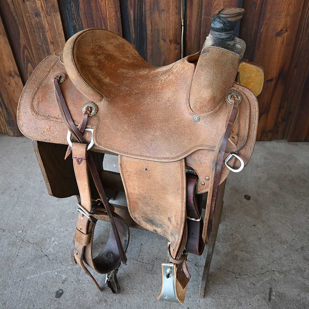 14.5" USED TONGUE RIVER ROPING SADDLE Saddles TONGUE RIVER   