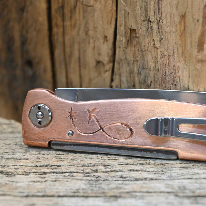 Kamphaus Copper Engraved Boker Pocket Knife