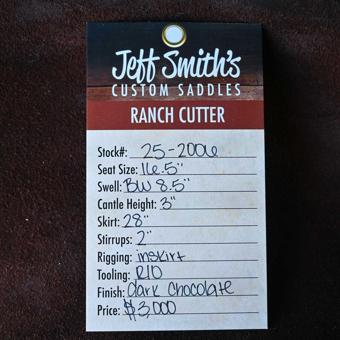 16.5" JEFF SMITH BUSTER WELCH RANCH CUTTER SADDLE