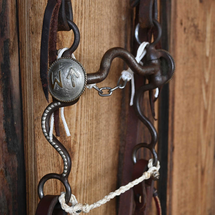 Silver Mounted Solid Port with Copper Inlay Bridle Rig 4145