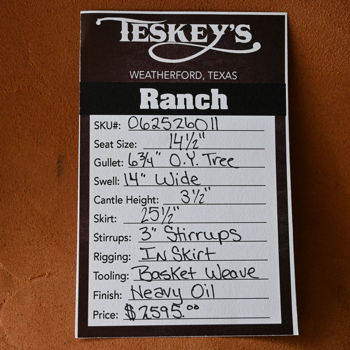 14.5" TESKEY'S RANCH SADDLE