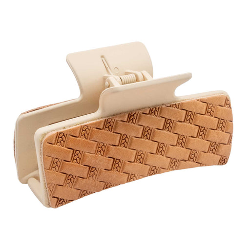 McIntire Saddlery Hair Clip - Basketweave WOMEN - Accessories - Hair Accessories McIntire Saddlery Beige