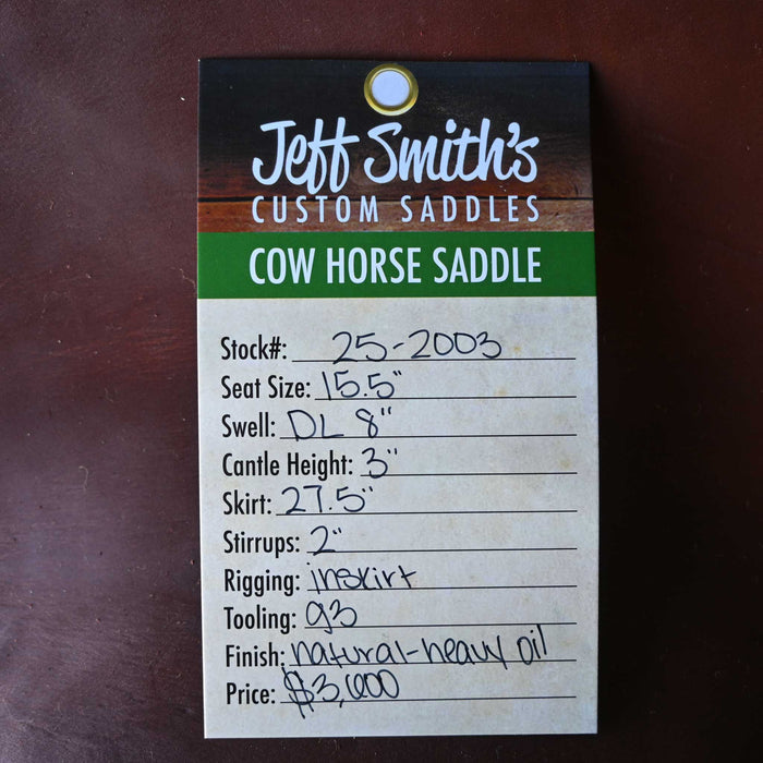 15.5" JEFF SMITH COW HORSE SADDLE