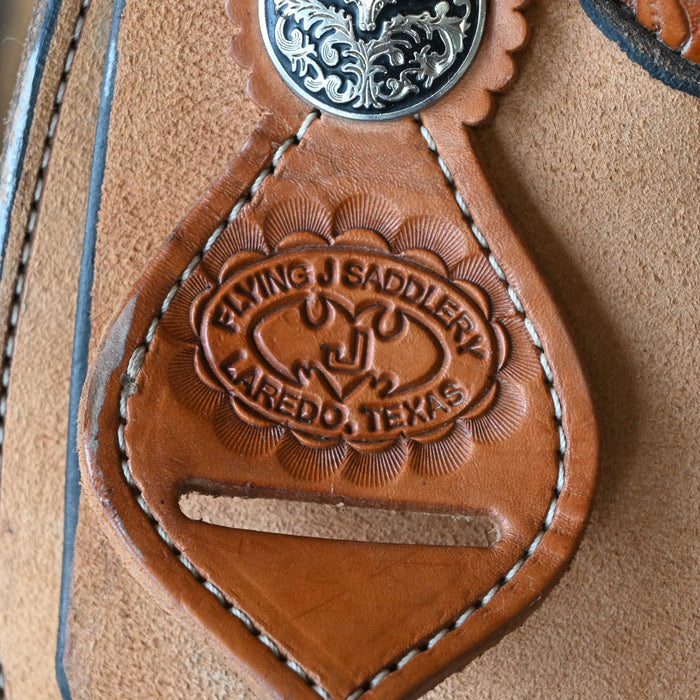 15" USED FLYING J TEAM ROPING SADDLE