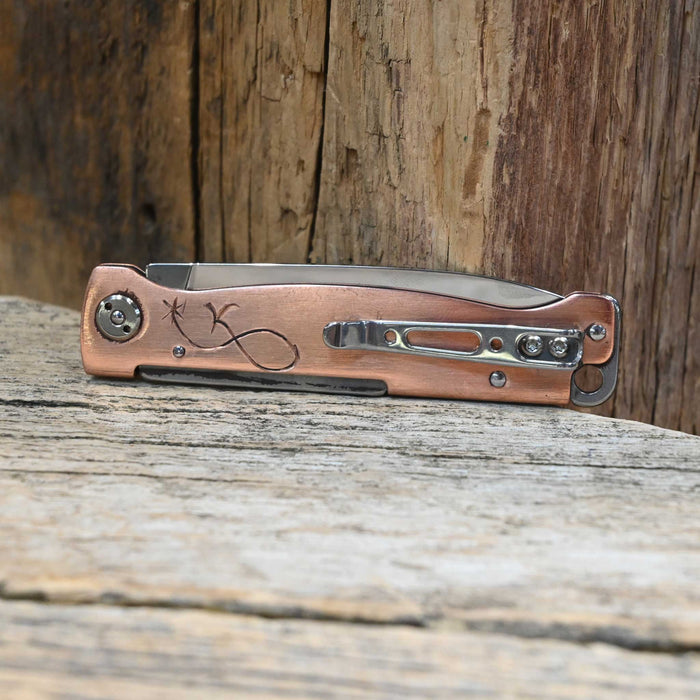 Kamphaus Copper Engraved Boker Pocket Knife