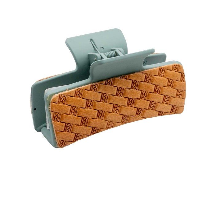 McIntire Saddlery Hair Clip - Basketweave WOMEN - Accessories - Hair Accessories McIntire Saddlery Hunter Green