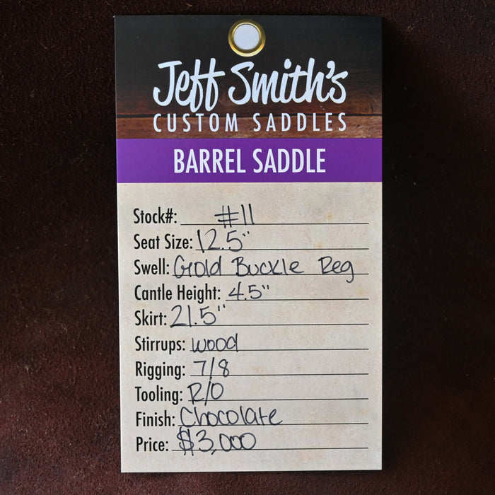 12.5" JEFF SMITH BARREL SADDLE Saddles - New Jeff Smith