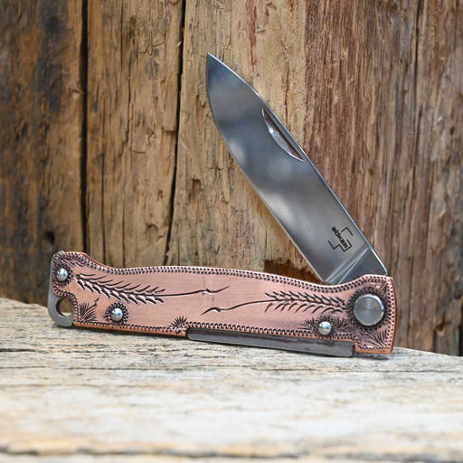 Kamphaus Copper Engraved Boker Pocket Knife Knives Kamphaus