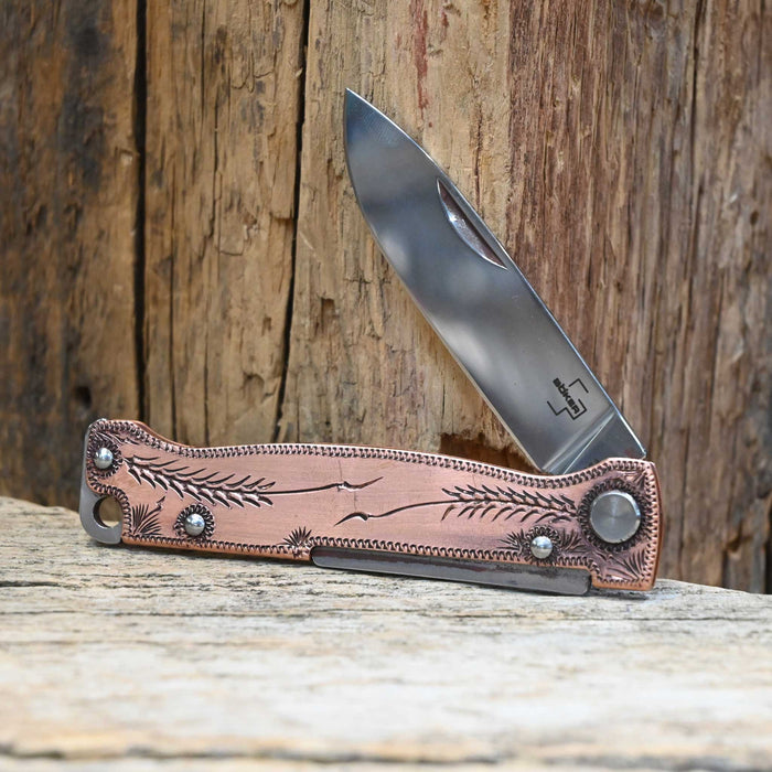 Kamphaus Copper Engraved Boker Pocket Knife