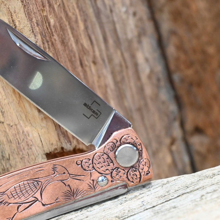 Kamphaus Copper Engraved Boker Pocket Knife