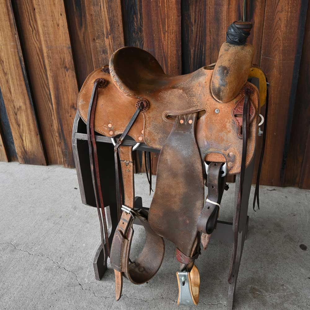 13.5" USED STRIP DOWN RANCH SADDLE