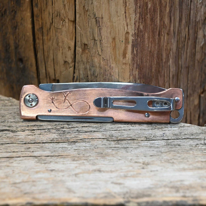 Kamphaus Copper Engraved Boker Pocket Knife