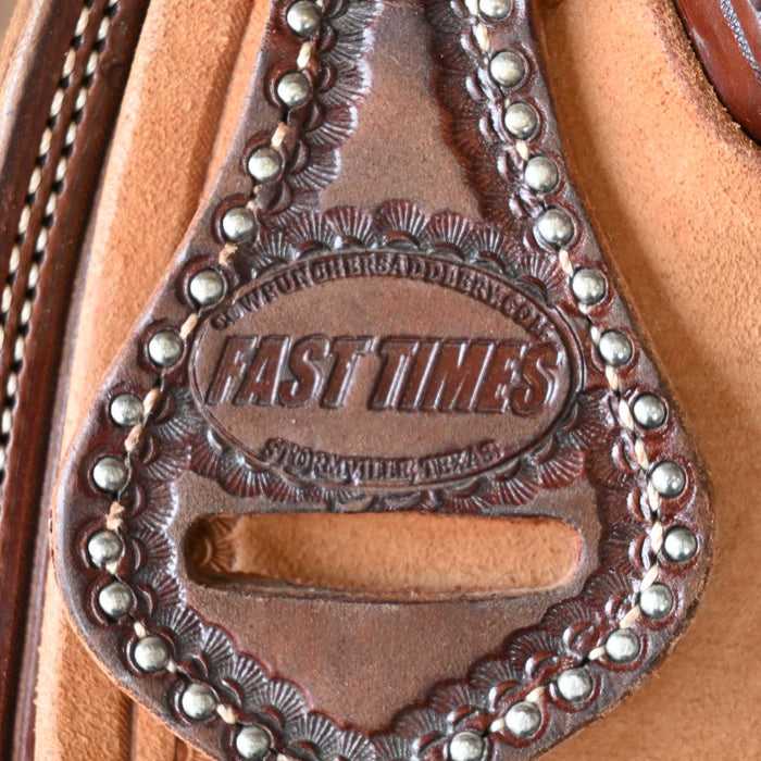15" USED COWPUNCHER TEAM ROPING SADDLE