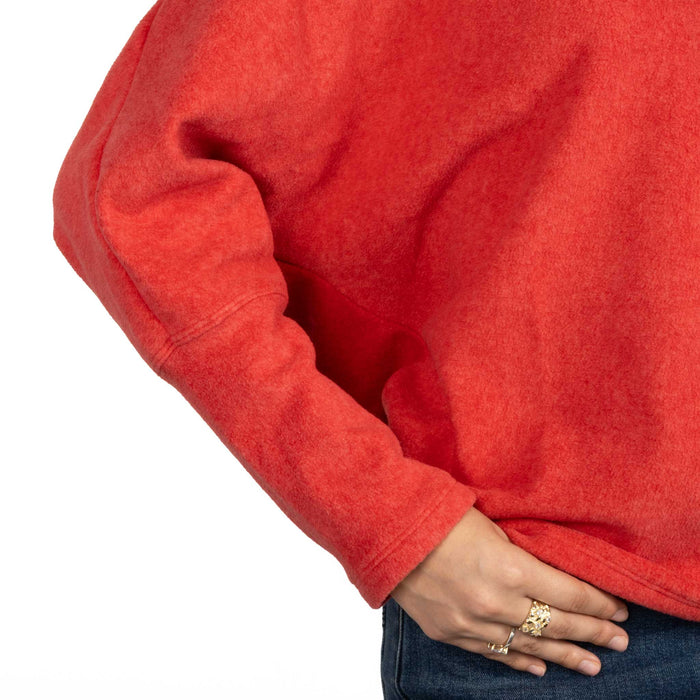 Dylan Deep V Red Dolman Sleeve Top