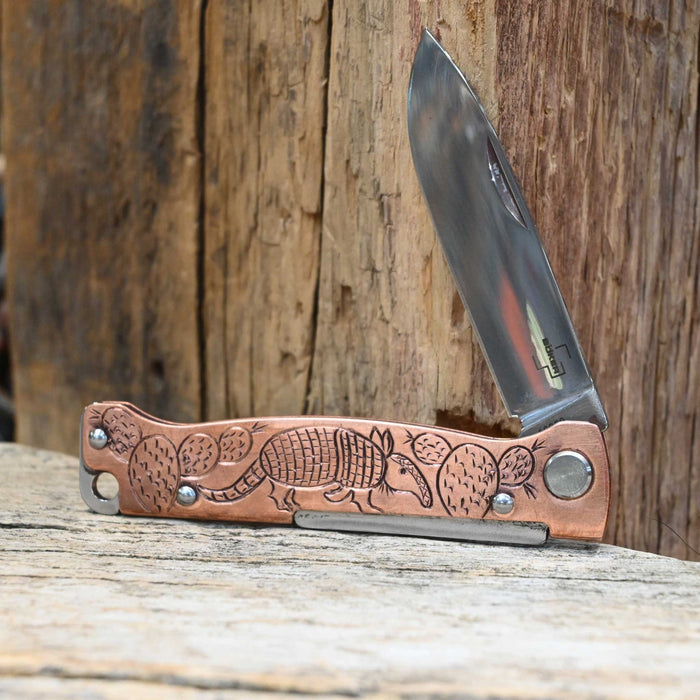 Kamphaus Copper Engraved Boker Pocket Knife