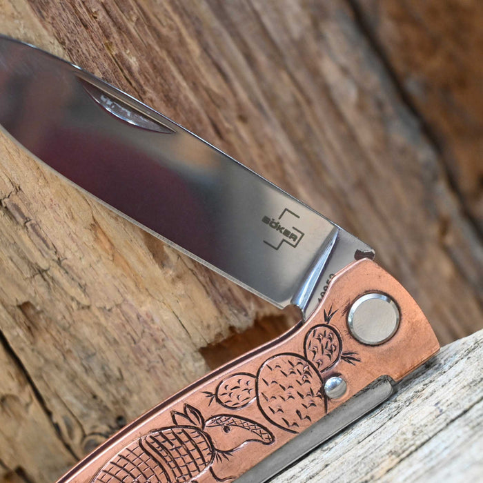 Kamphaus Copper Engraved Boker Pocket Knife