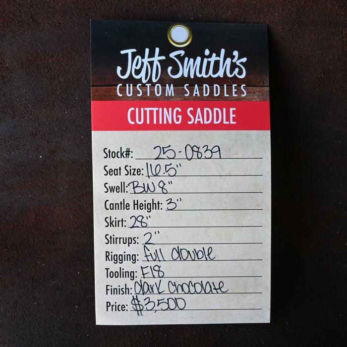 16.5" JEFF SMITH BUSTER WELCH CUTTING SADDLE