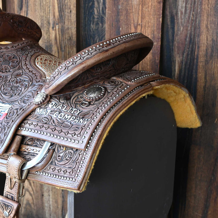 15" USED NRS TEAM ROPING SADDLE