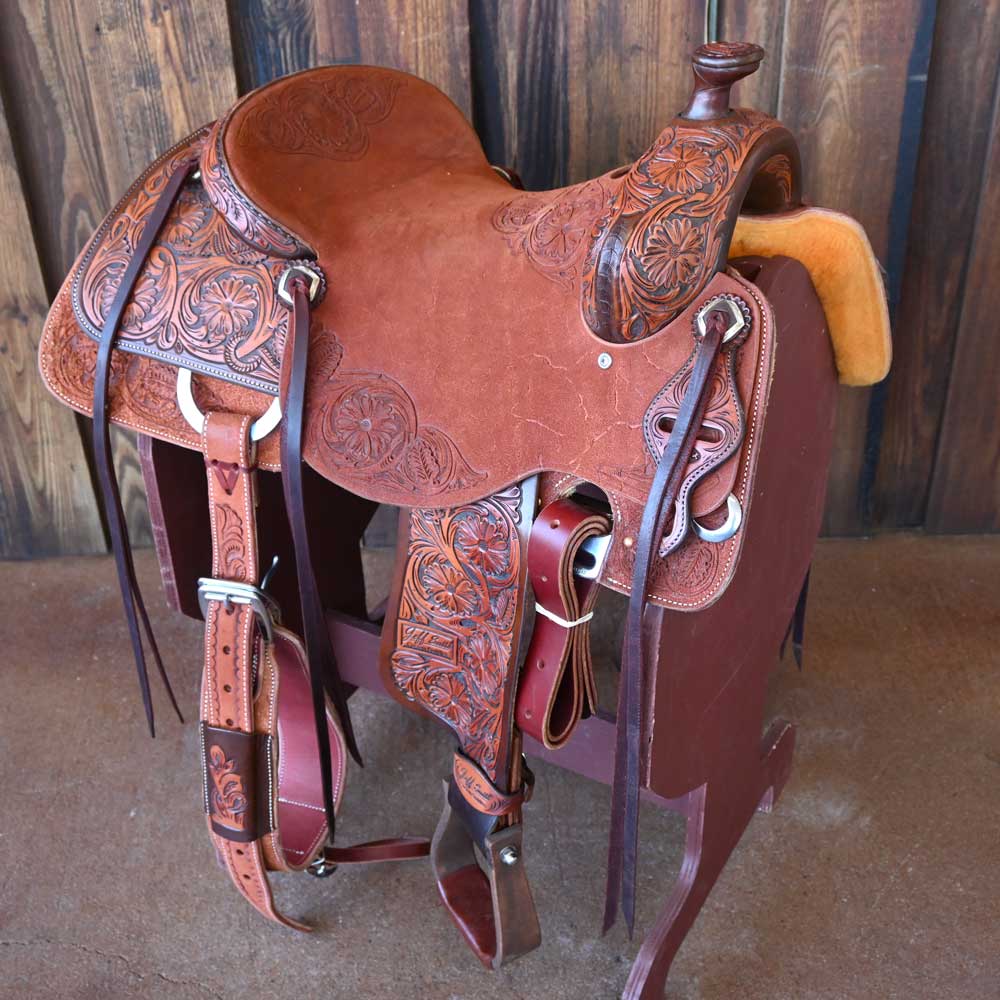 16" JEFF SMITH COW HORSE SADDLE Saddles Jeff Smith