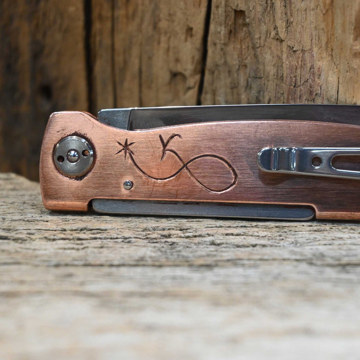 Kamphaus Copper Engraved Boker Pocket Knife