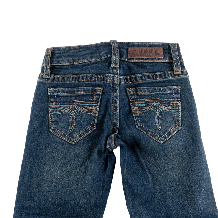 Rock & Roll Denim Girl's Turquoise Bootstich Bootcut Jean KIDS - Girls - Clothing - Jeans Panhandle
