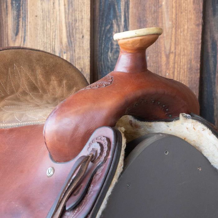16" USED BILLY COOK TEAM ROPING SADDLE