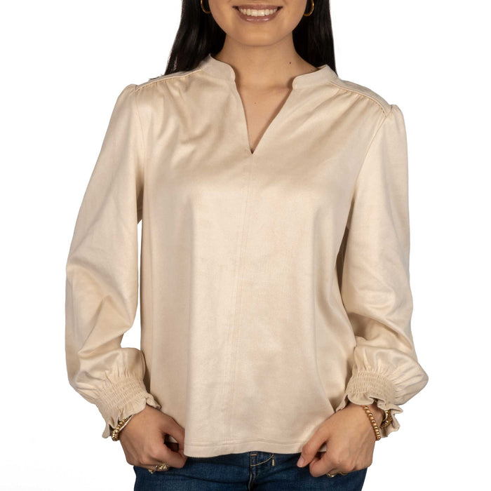 Ivy Jane Ivory Suede Top