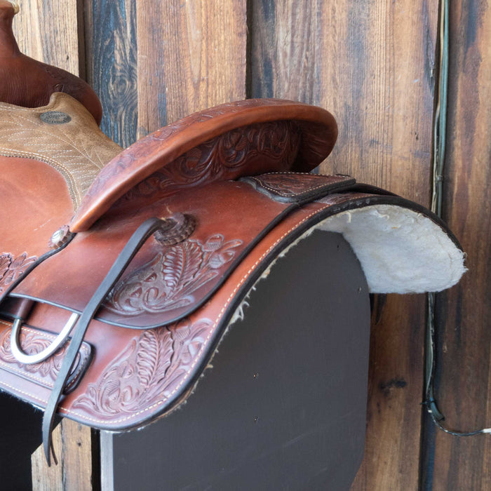 16" USED BILLY COOK TEAM ROPING SADDLE