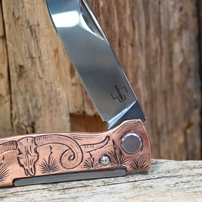 Kamphaus Copper Engraved Boker Pocket Knife